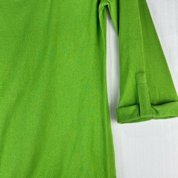 LOFT Kelly Green 3/4 Sleeve Pima Cotton Sweater Shirt Women’s Size Medium - Picture 5 of 6